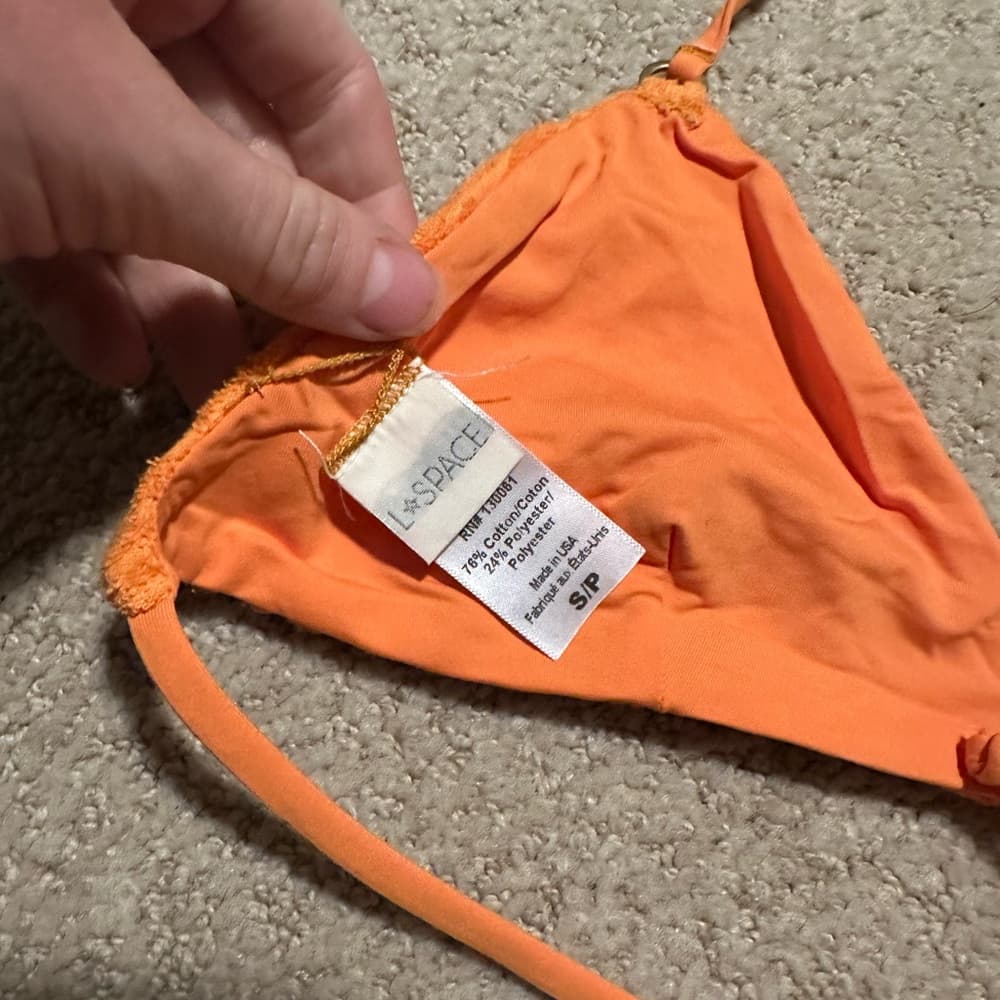 NWOT L*Space terry fern bikini top orange - Thumbnail 3