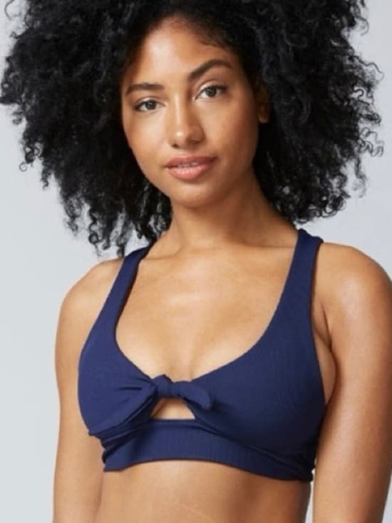 NWOT L*Space Tara ribbed bikini top navy - Thumbnail 5