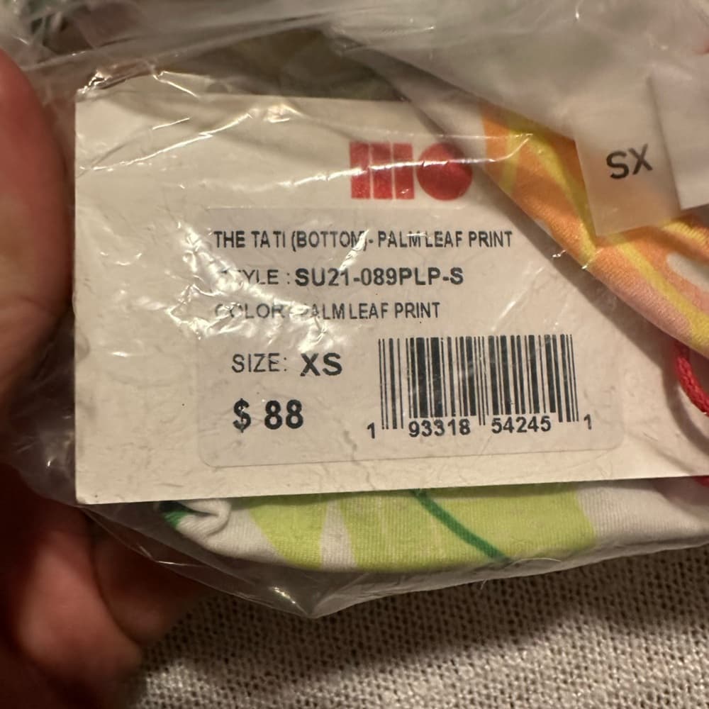 NWT Solid and Striped Tati bikini bottoms palm leaf - Thumbnail 2