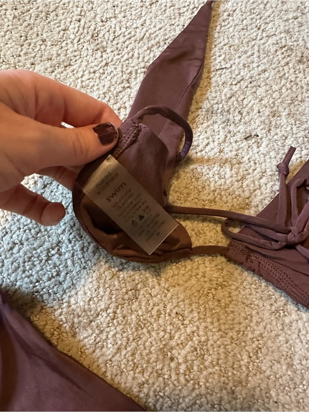 NWT Naked Wardrobe Swim bikini set brown extra large - Thumbnail 4