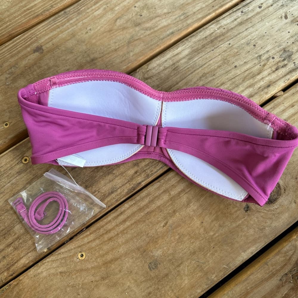 NWT Seafolly bustier quilted bikini top berry - Thumbnail 2