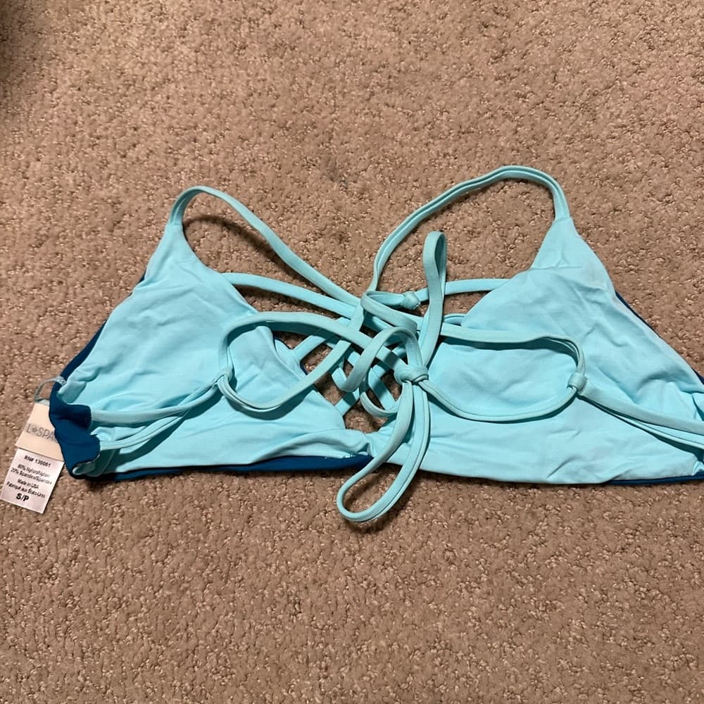 NWOT L*Space Jojo bikini top teal seafoam - Thumbnail 4
