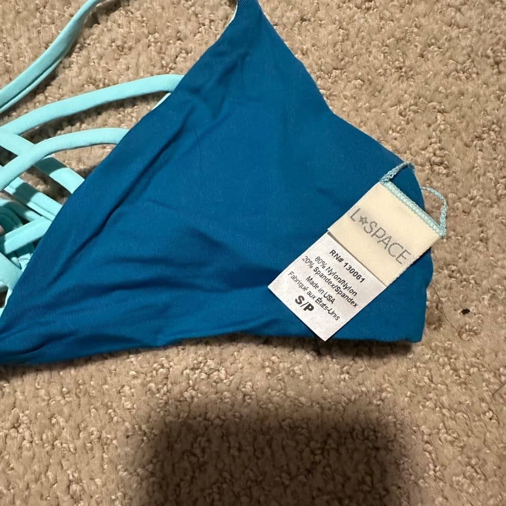 NWOT L*Space Jojo bikini top teal seafoam - Thumbnail 3