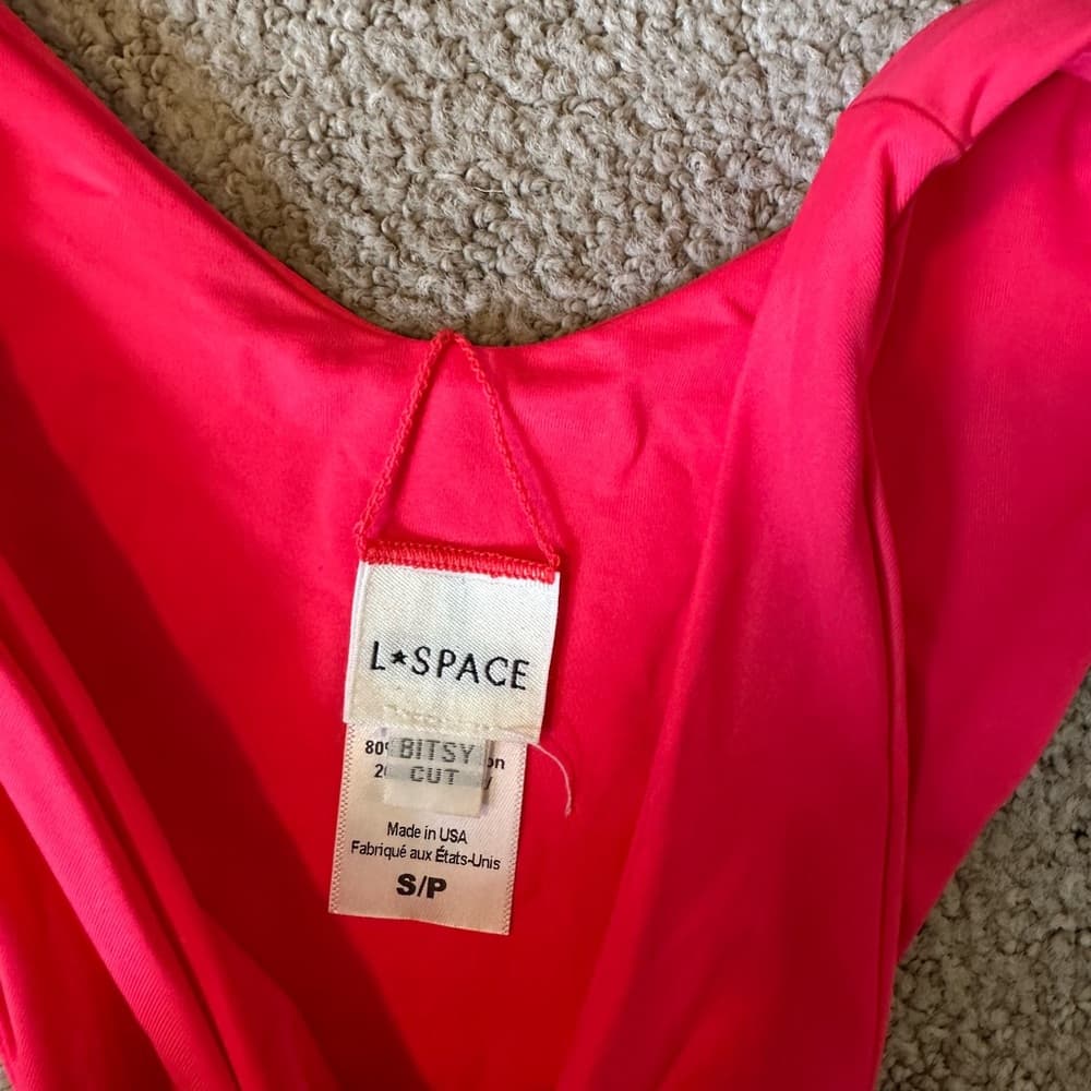 NWOT L*Space Jaime Cabana bikini set bright pink - Thumbnail 3