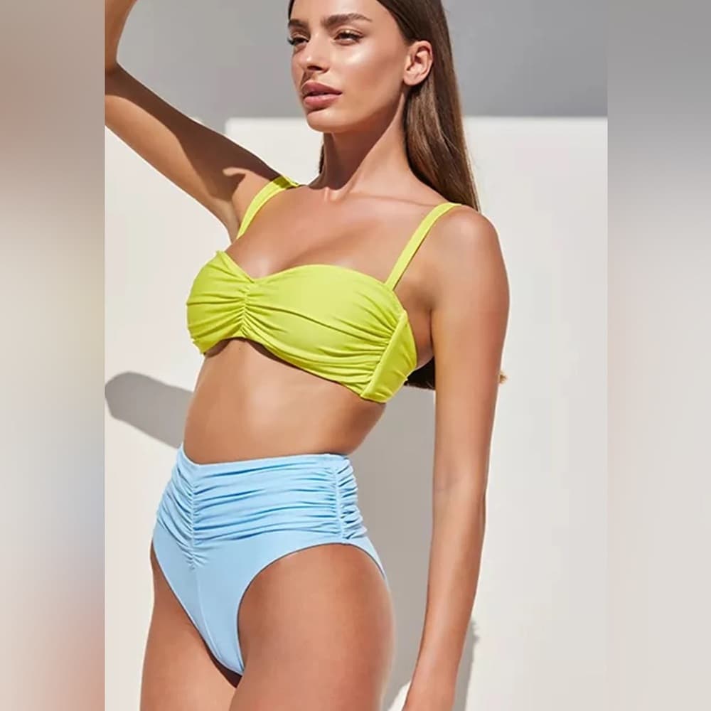 NWT Shani Shemer Mia Rylie bikini yellow blue - Thumbnail 11