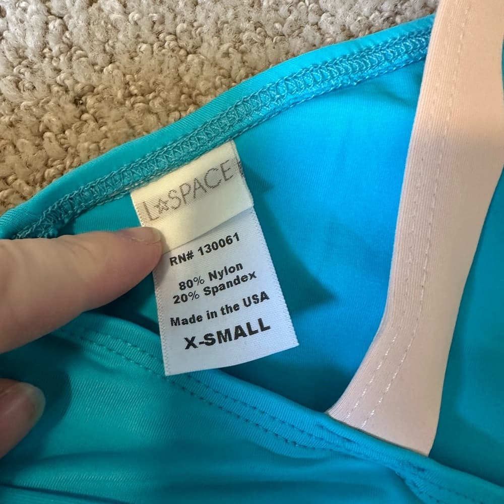 NWOT L*Space Farrah bikini top blue cream - Thumbnail 3