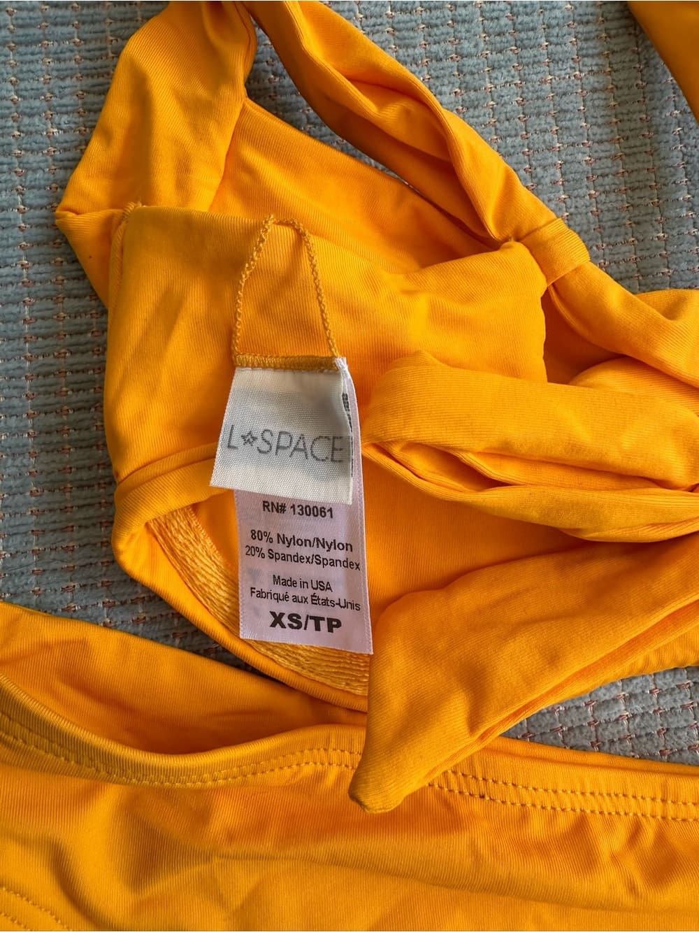 NWT L*Space Camellia bikini set mango orange extra small - Thumbnail 5