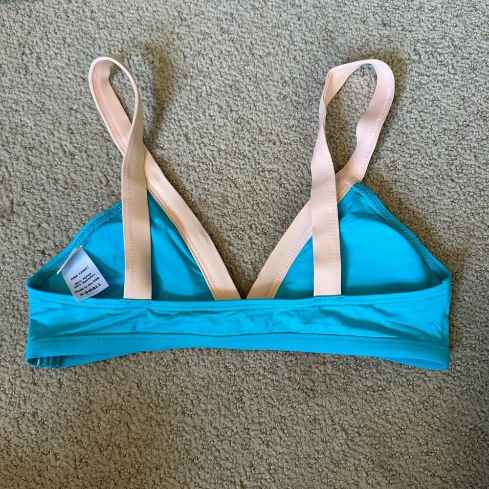 NWOT L*Space Farrah bikini top blue cream - Thumbnail 2