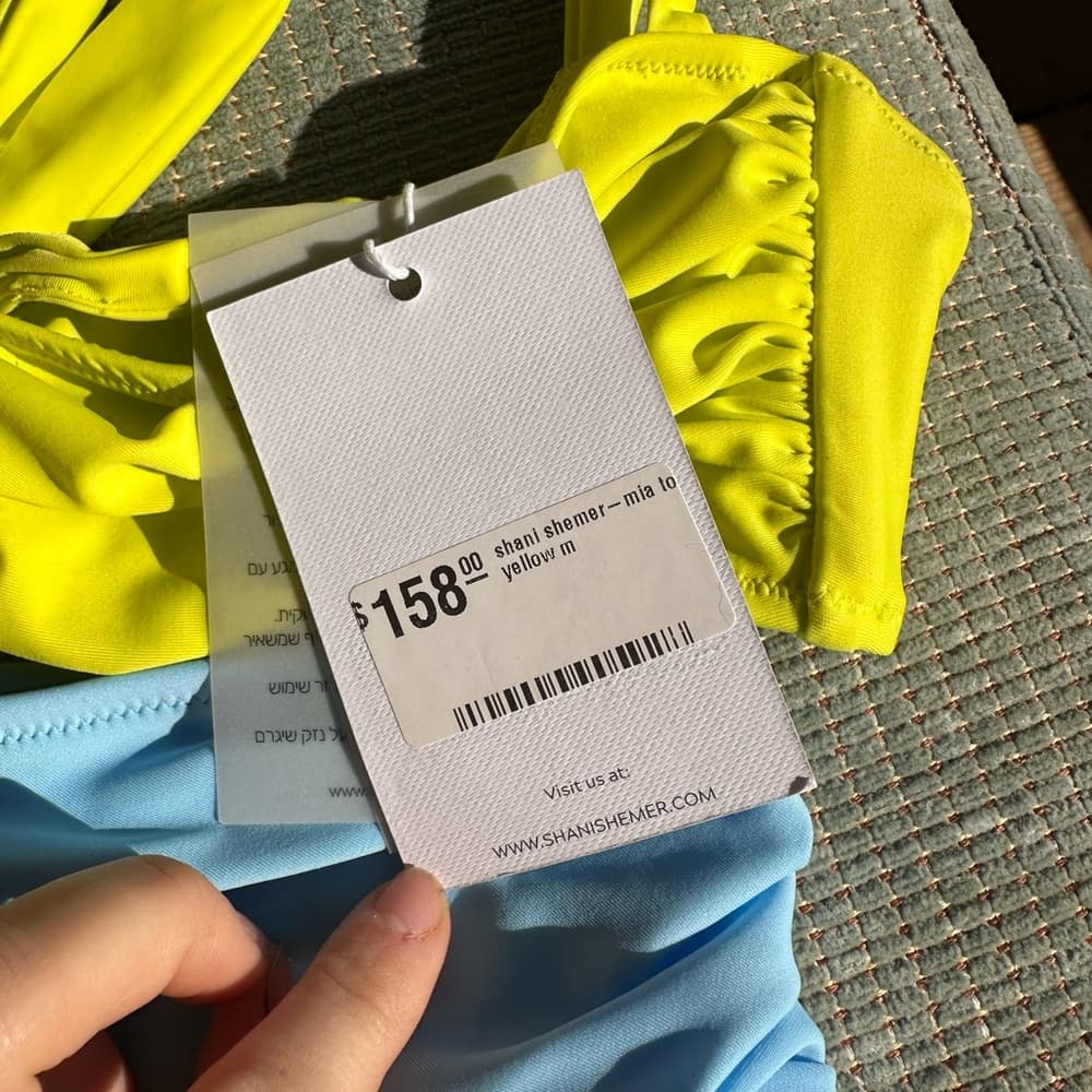 NWT Shani Shemer Mia Rylie bikini yellow blue - Thumbnail 3