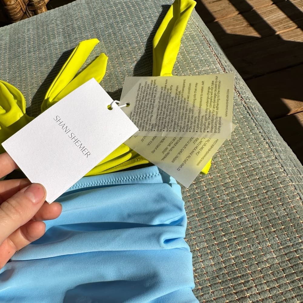 NWT Shani Shemer Mia Rylie bikini yellow blue - Thumbnail 4