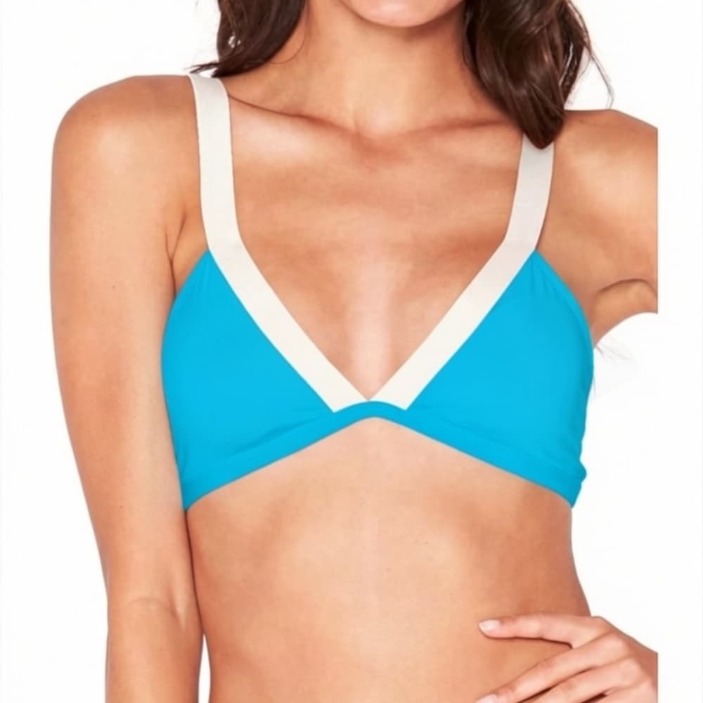 NWOT L*Space Farrah bikini top blue cream - Thumbnail 4