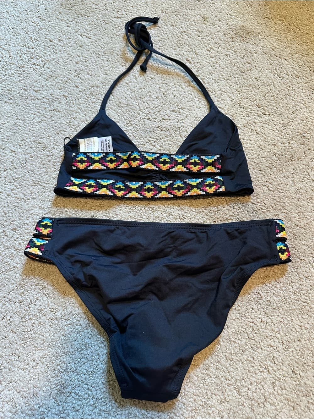 NWOT L*Space Night Tribe bikini set black - Thumbnail 3