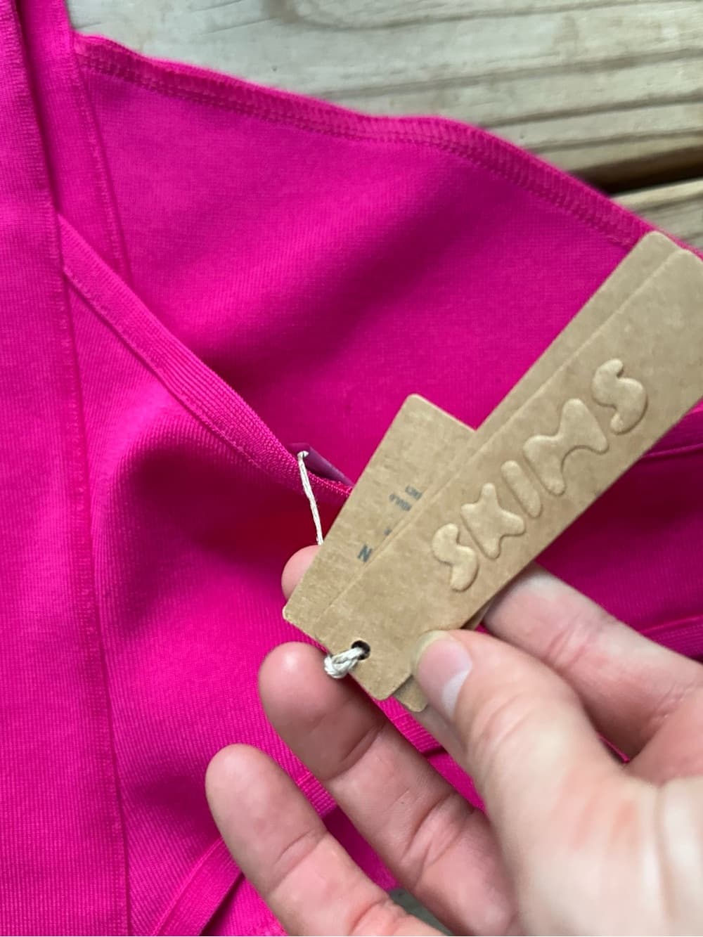 NWT Skims knit cheeky bikini bottoms hot pink - Thumbnail 2