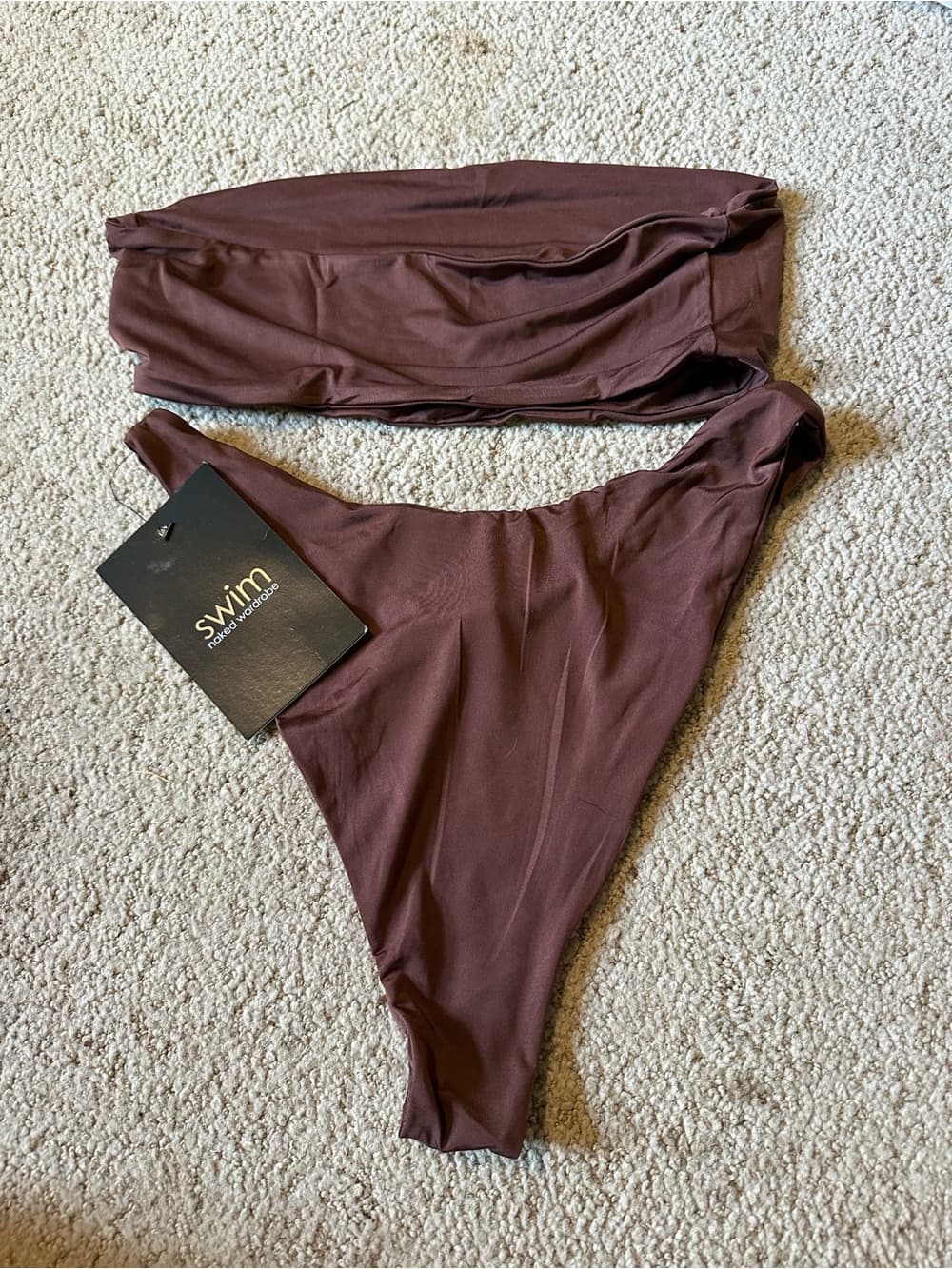 NWT Naked Wardrobe bikini set brown - Thumbnail 4