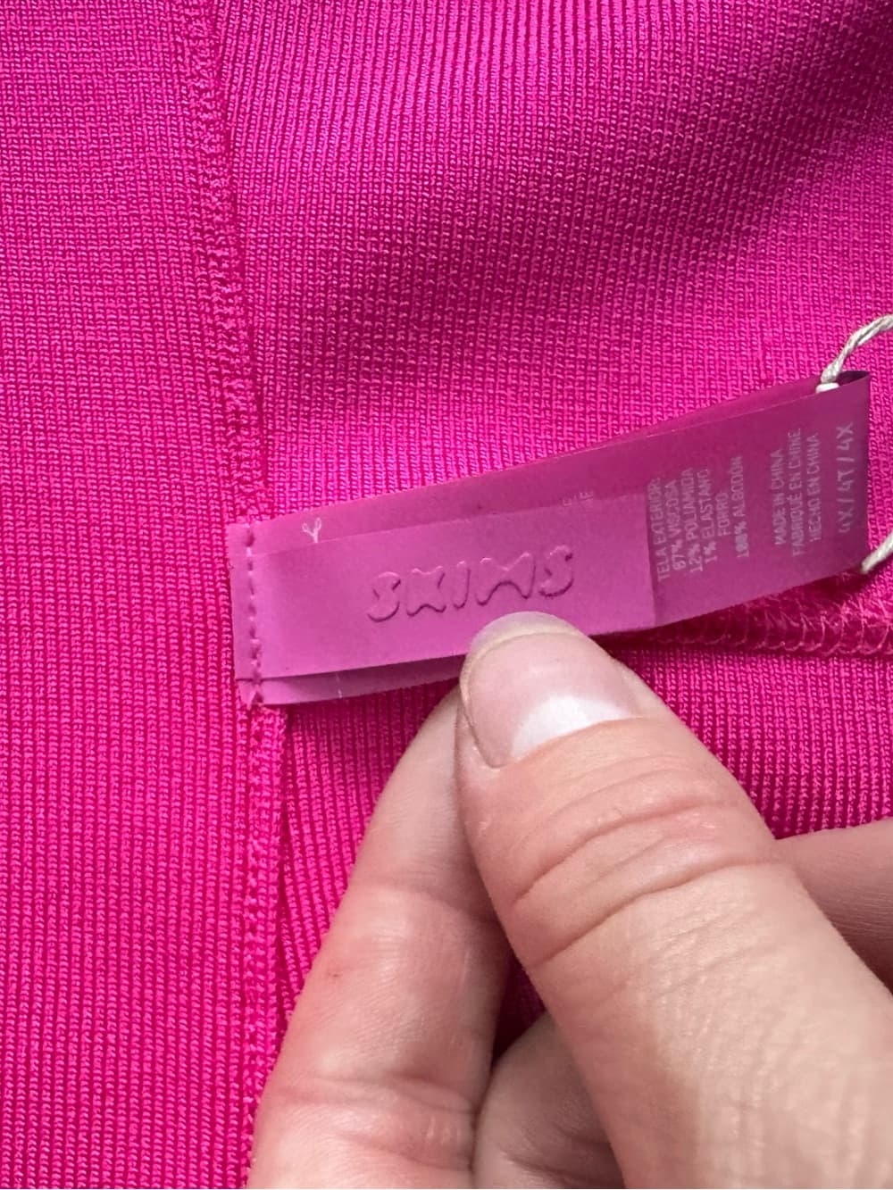 NWT Skims knit cheeky bikini bottoms hot pink - Thumbnail 4