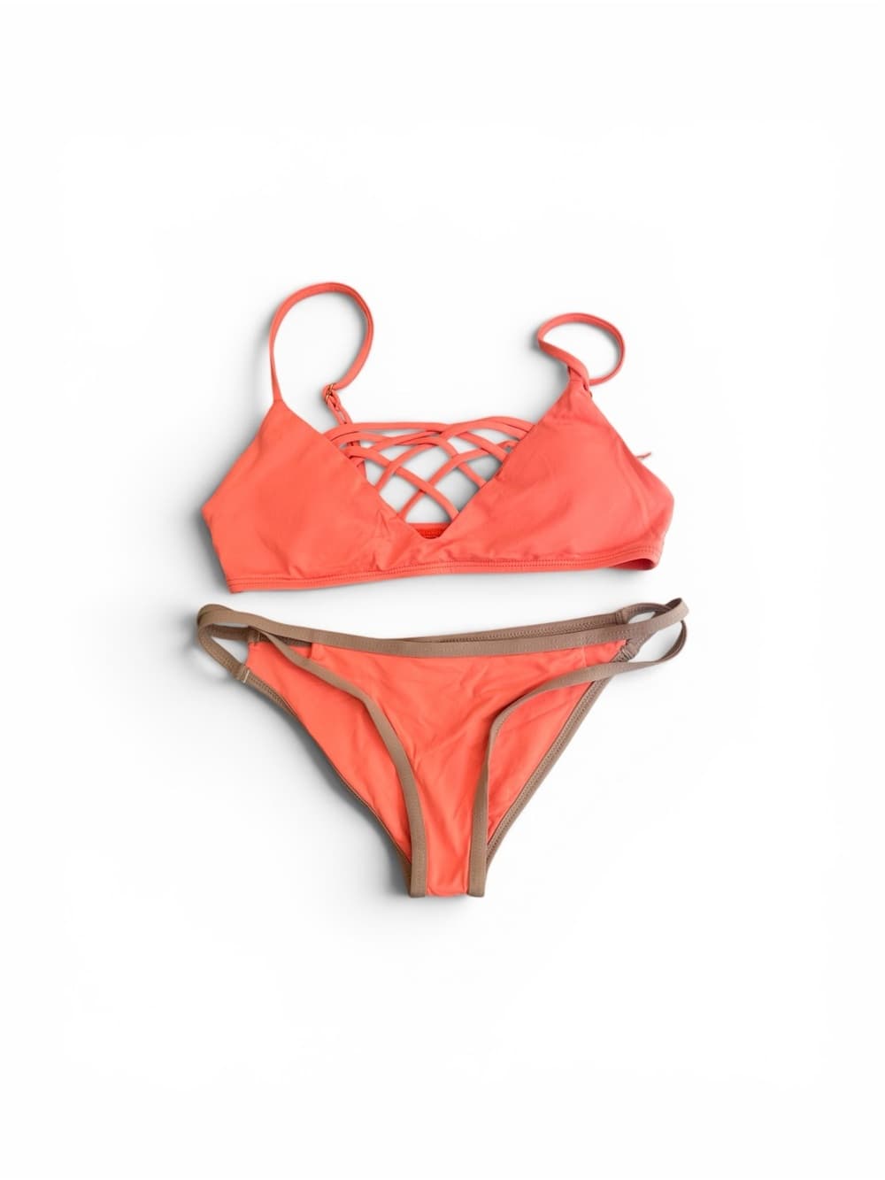 NWOT L*Space Jaime bikini set orange extra small - Thumbnail 5