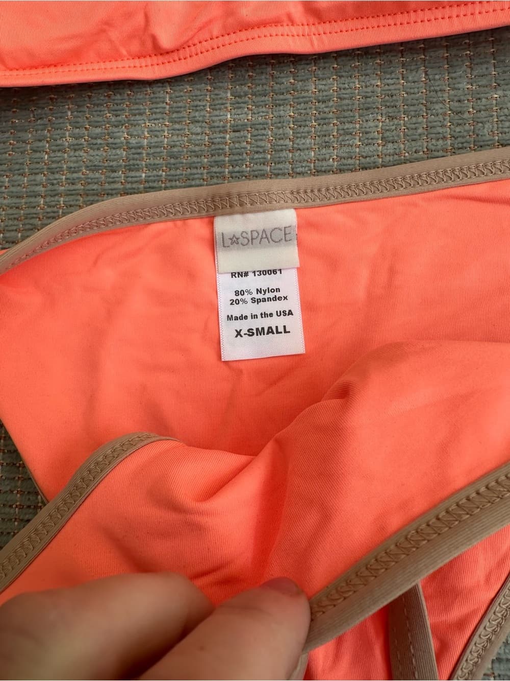NWOT L*Space Jaime bikini set orange extra small - Thumbnail 2