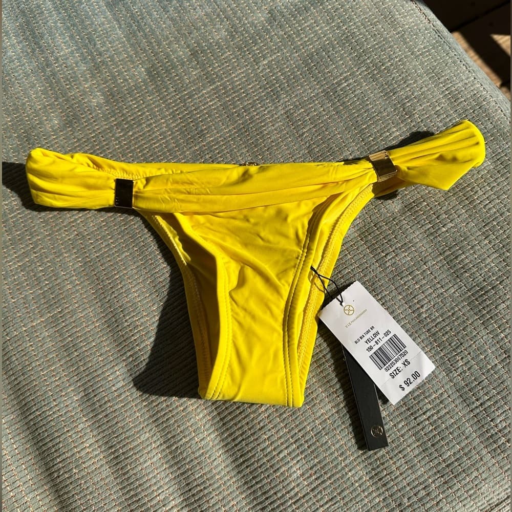 NWT Vix Paula Hermanny Bia tube bikini bottoms yellow