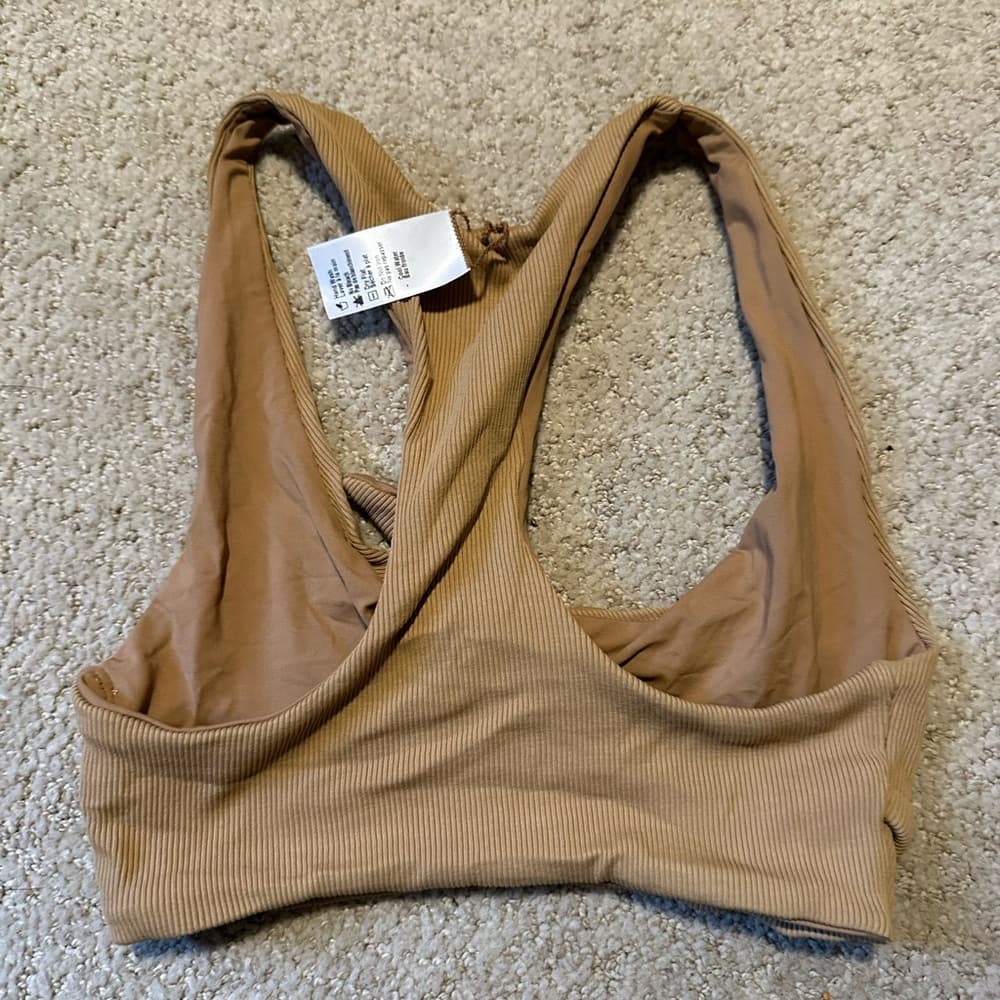 NWOT L*Space Tara ribbed bikini top camel - Thumbnail 2