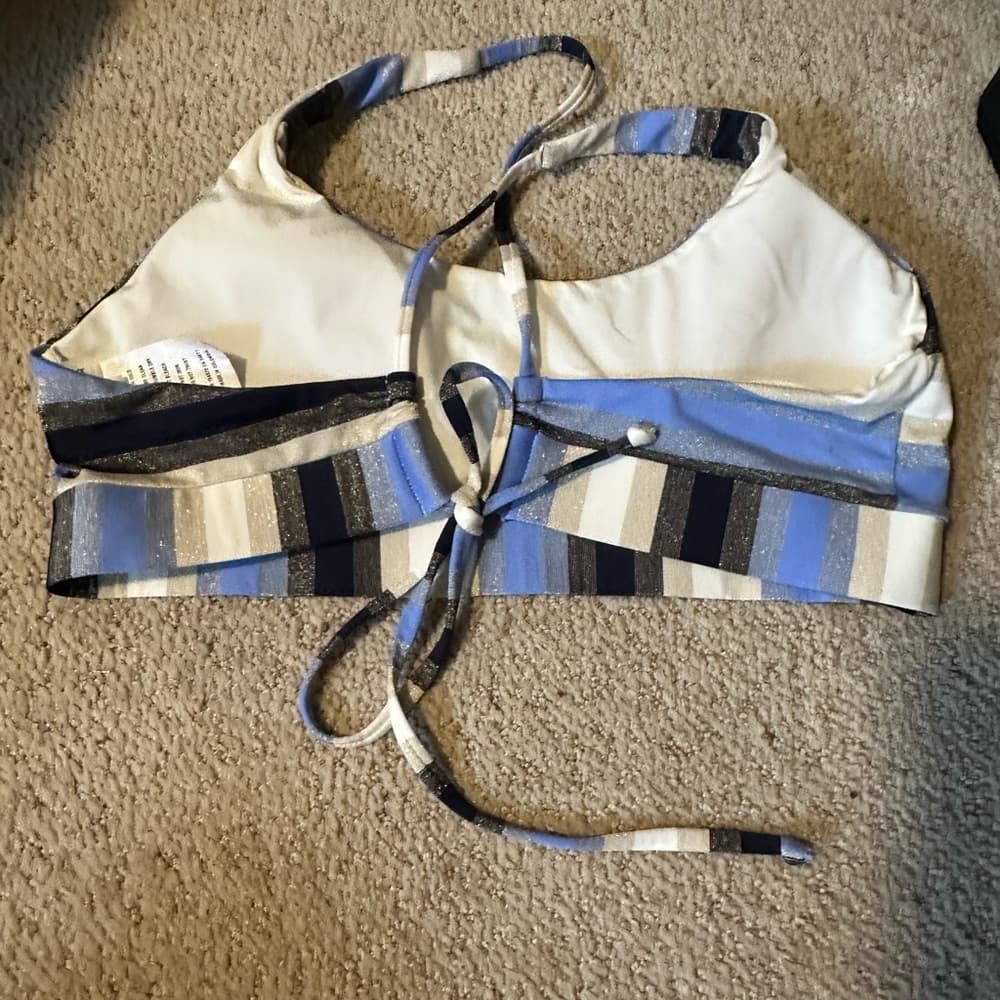 PilyQ Cancun halter striped bikini top - Thumbnail 2