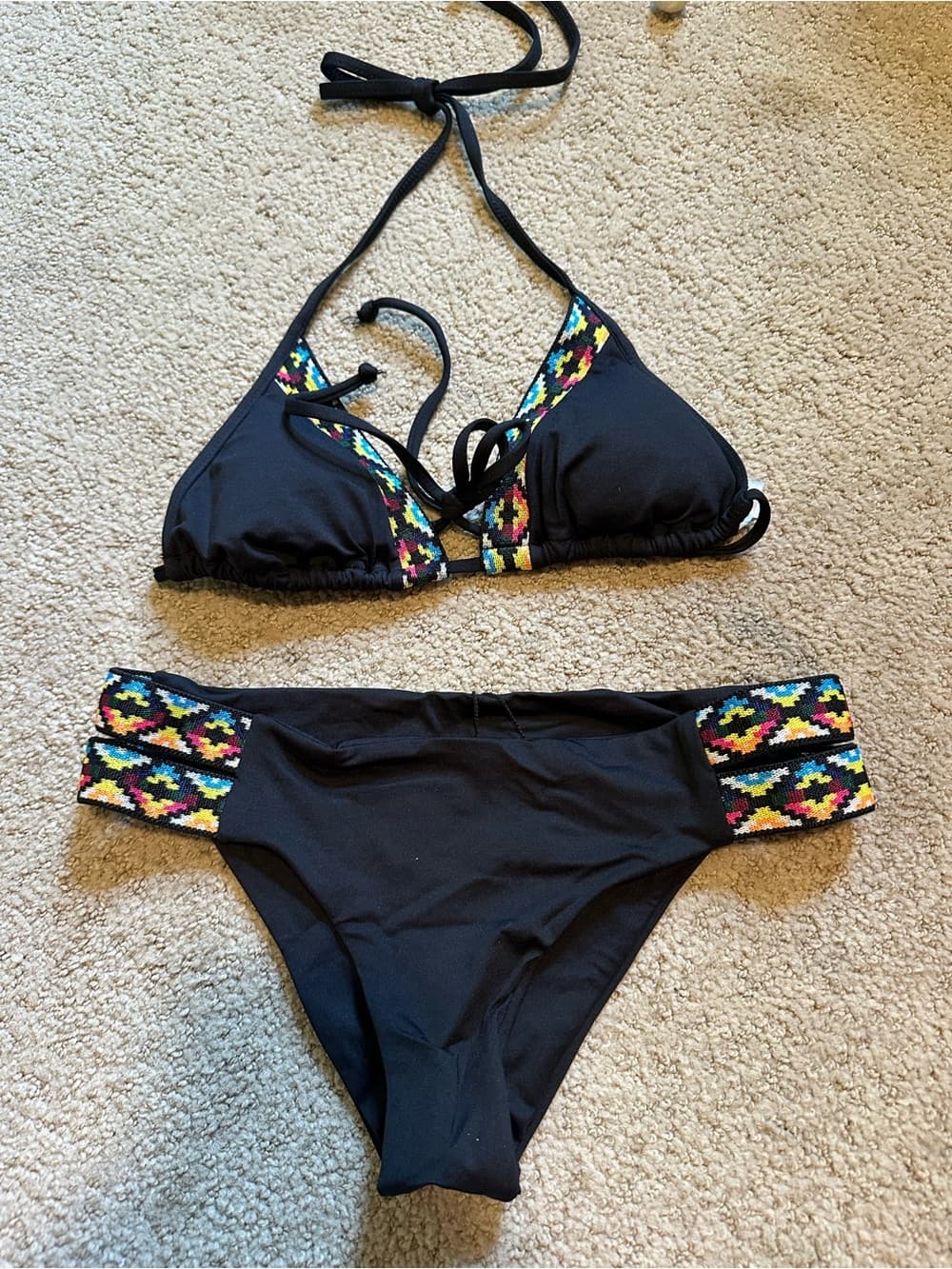 NWOT L*Space Night Tribe bikini set extra small