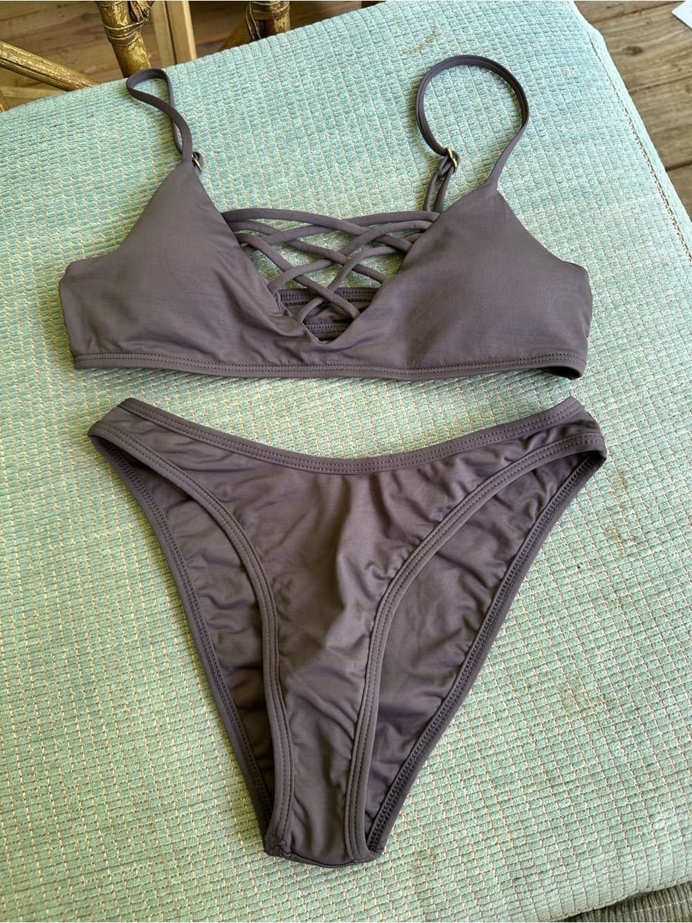 NWOT L*Space Jaime bikini set grey small