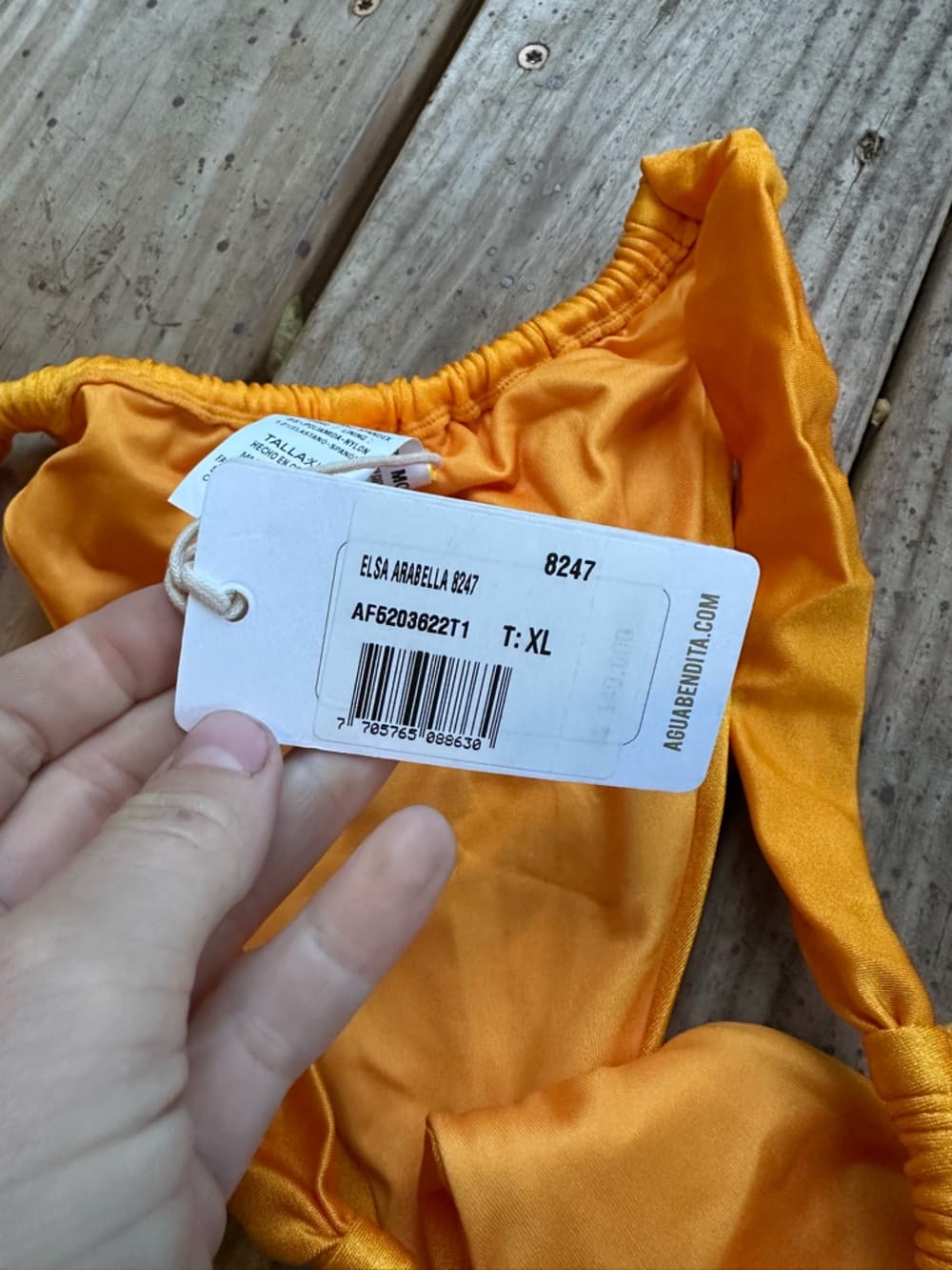 NWT Agua Bendita Elsa Arabella bikini bottoms gold - Thumbnail 2