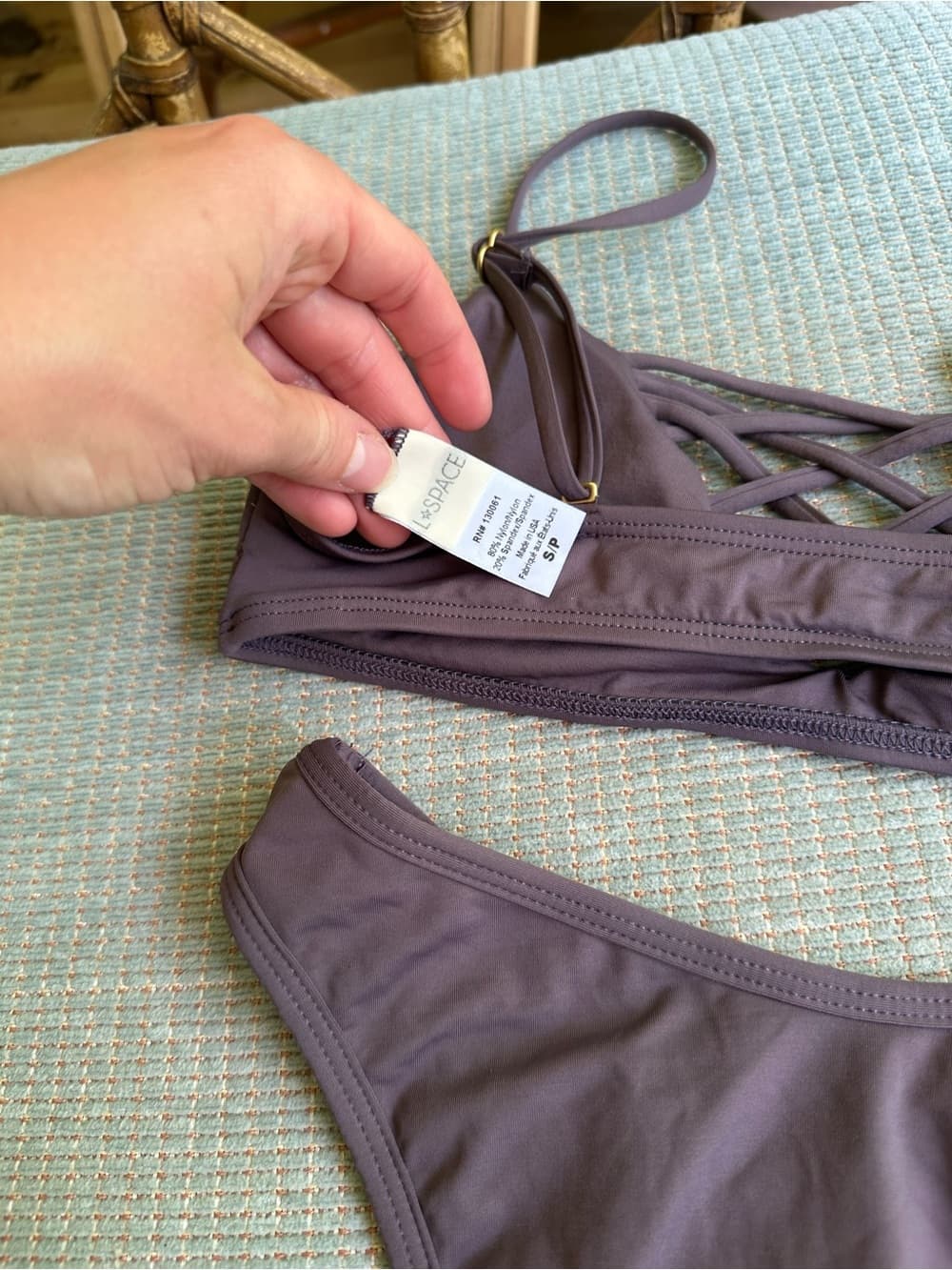 NWOT L*Space Jaime bikini set grey small - Thumbnail 4