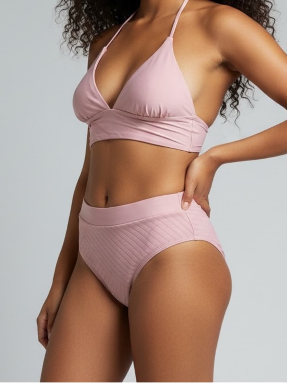 NWOT L*Space Olivia Frenchi bikini set rose small - Thumbnail 5