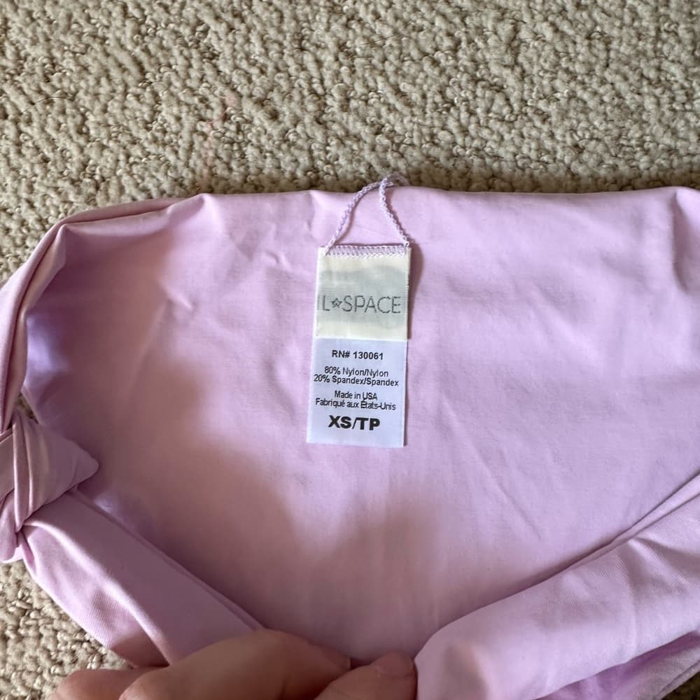 NWOT L*Space side tie bikini bottoms lilac - Thumbnail 2