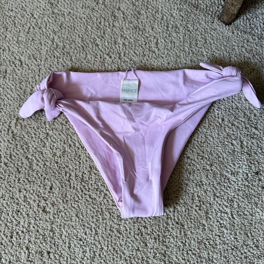 NWOT L*Space side tie bikini bottoms lilac