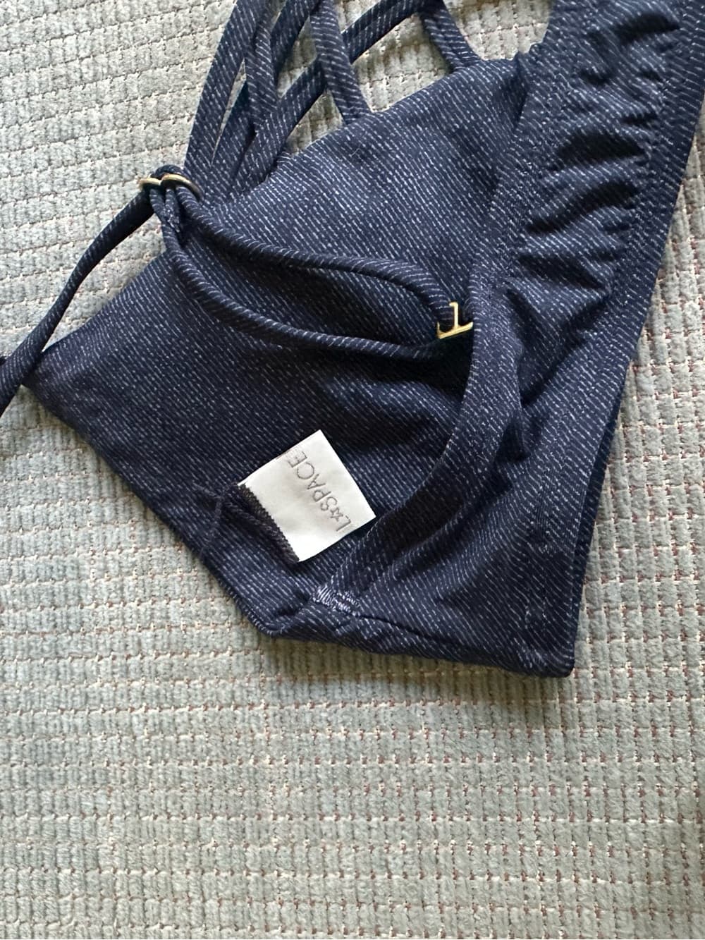 NWOT L*Space Jaime Night Tribe bikini set denim small - Thumbnail 3