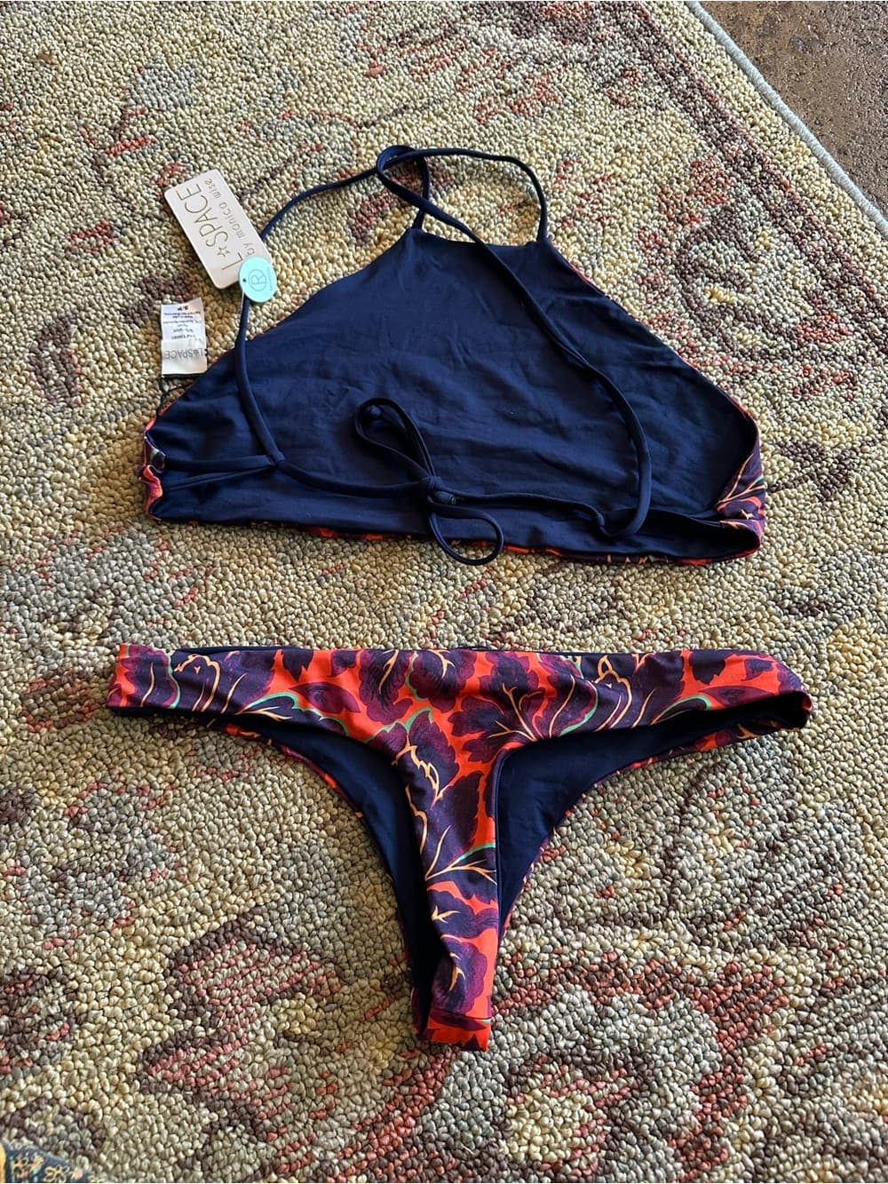 NWT L*Space Fleur Liberty Fabrics Luna Itsy Cut bikini set small - Thumbnail 3