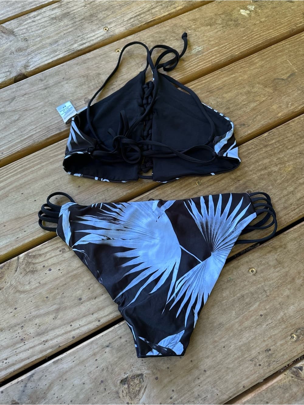 NWOT L*Space palm print low down bikini set - Thumbnail 3