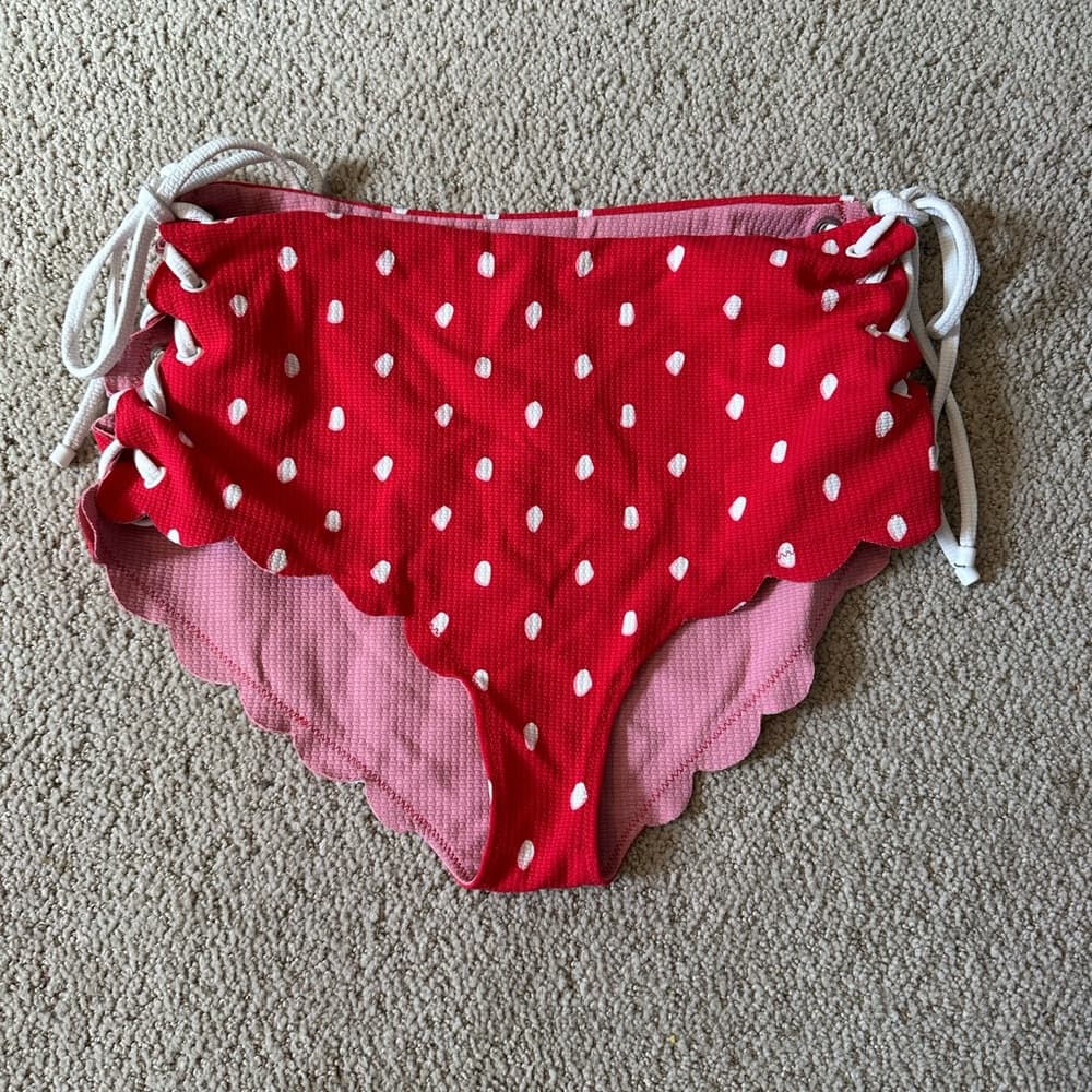 Marysia Swim Palm Springs polka-dot lace up bikini bottom - Thumbnail 2