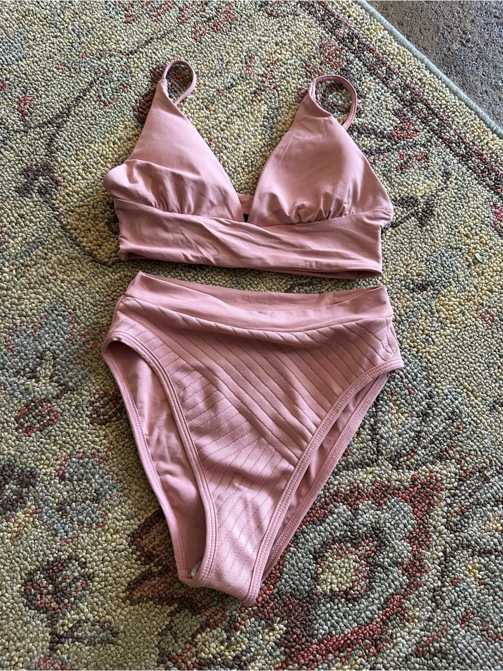 NWOT L*Space Olivia Frenchi bikini set rose small