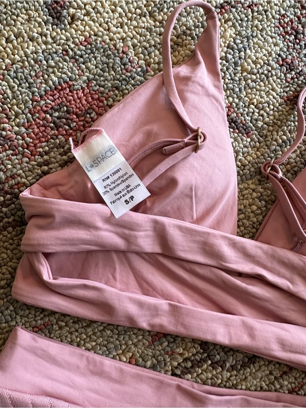 NWOT L*Space Olivia Frenchi bikini set rose small - Thumbnail 4