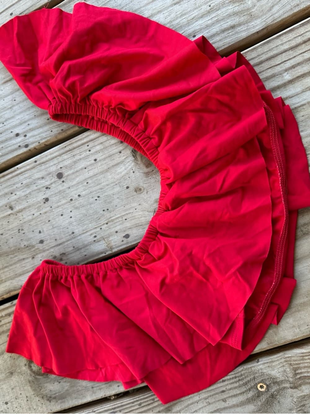 NWOT L*Space Hey Girl ruffle bikini top lipstick red - Thumbnail 3