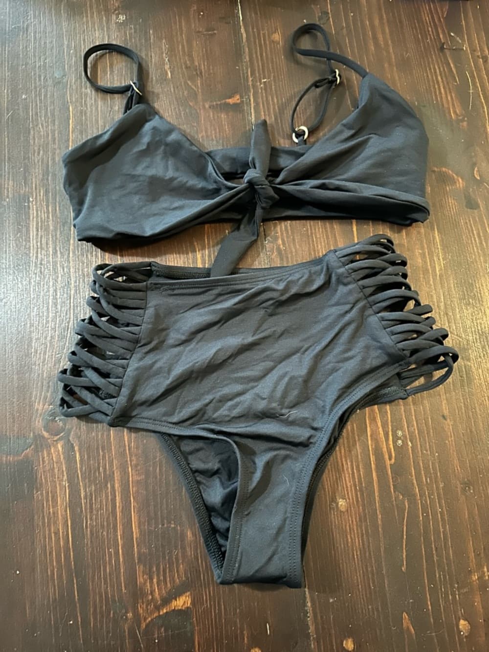 NWOT L*Space high waist bikini set black
