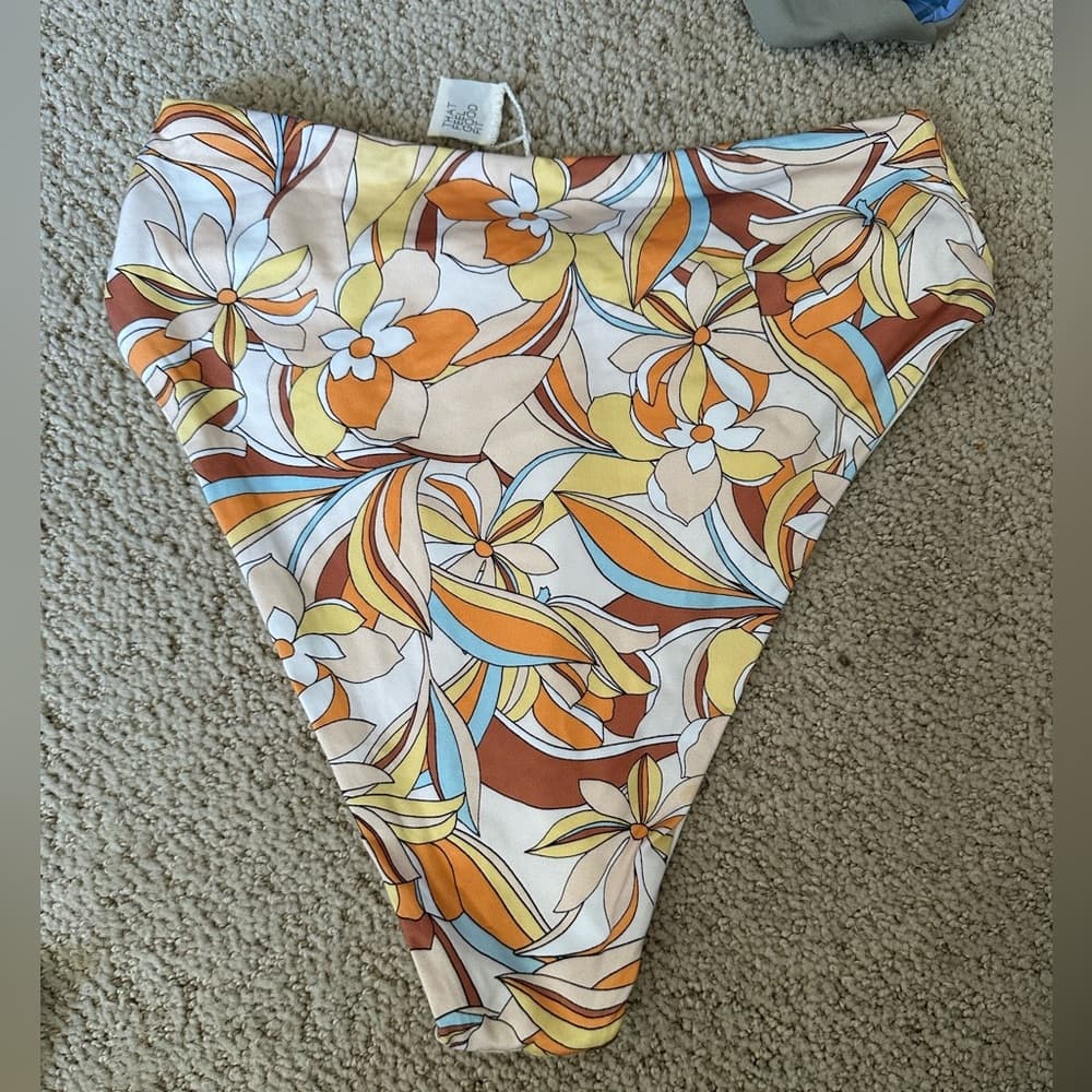 NWOT L*Space Nancy Lee high waist bikini bottoms Soulshine Floal - Thumbnail 2
