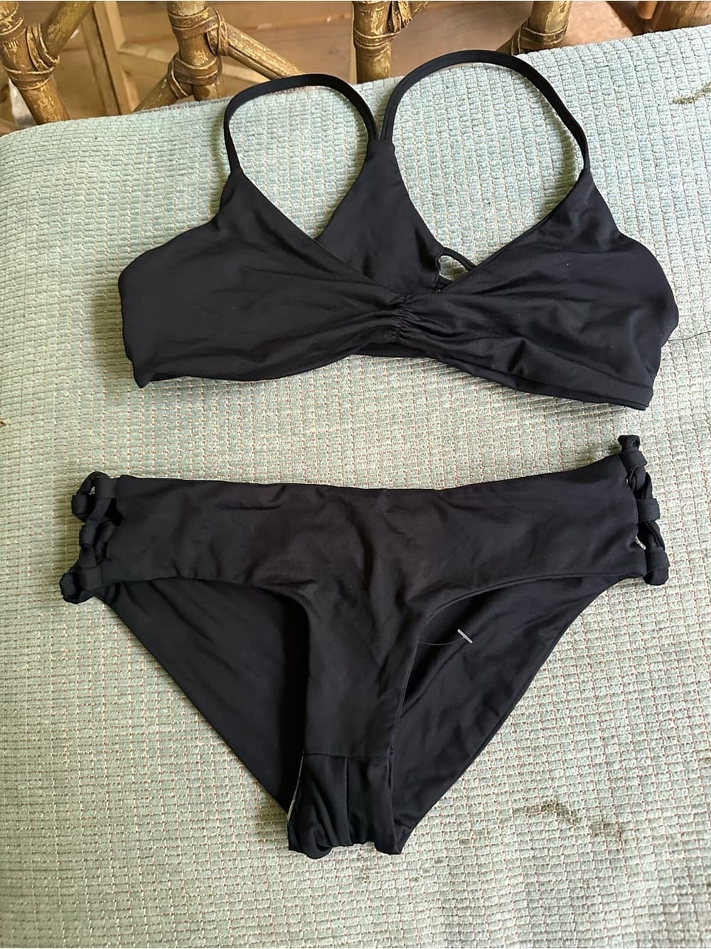 NWT L*Space Wild One bikini set black extra small