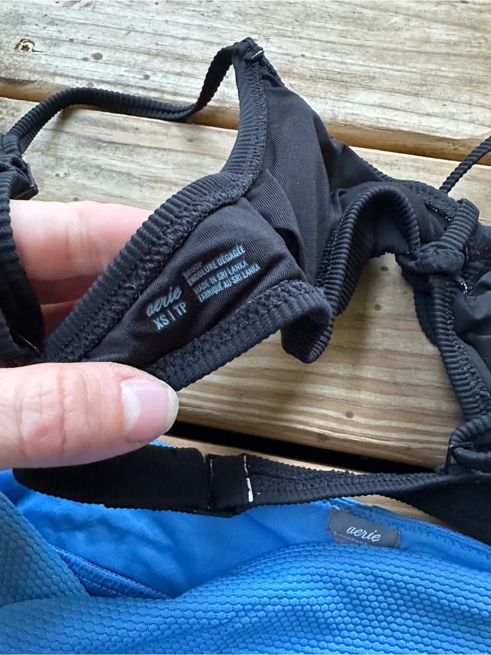 Aerie bikini set blue black - Thumbnail 2
