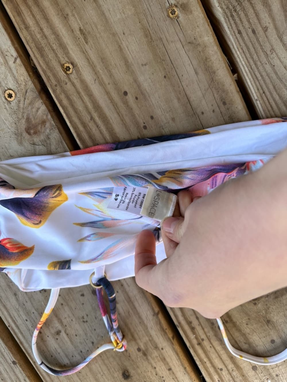 NWOT L*Space Rebel bikini top sunset palm - Thumbnail 3