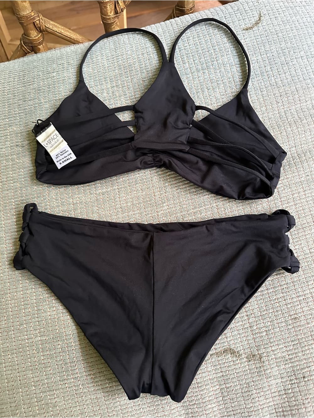 NWT L*Space Wild One bikini set black extra small - Thumbnail 3