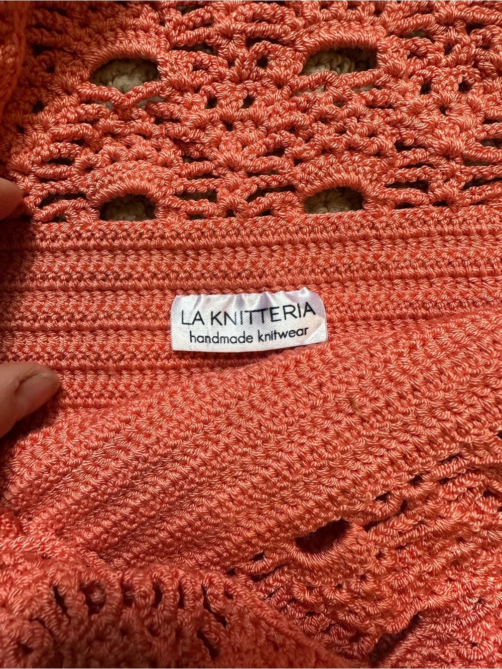 La Knitteria hand knit bikini set coral - Thumbnail 2