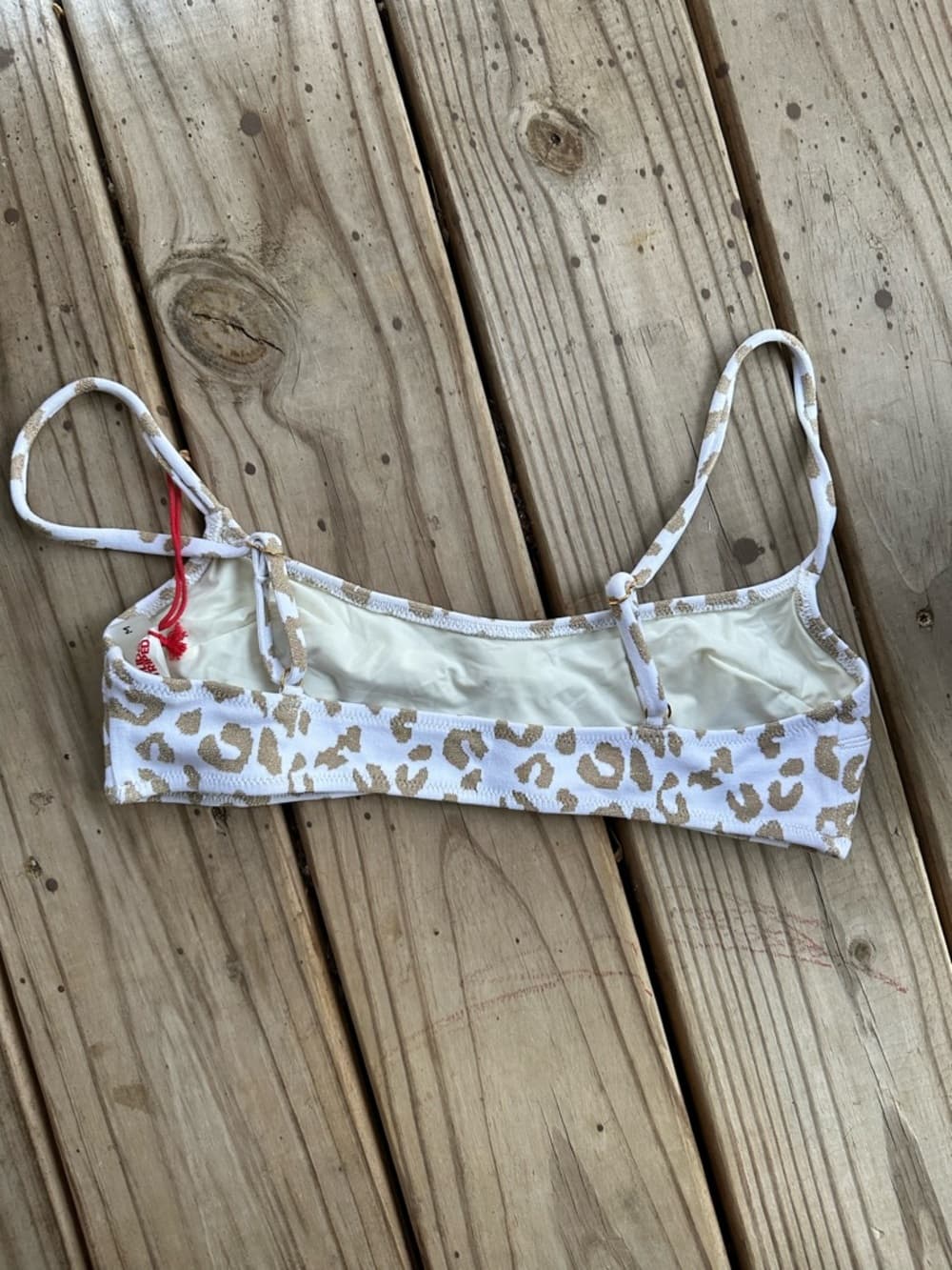 NWOT Solid and Striped Daphne bikini top leopard - Thumbnail 3