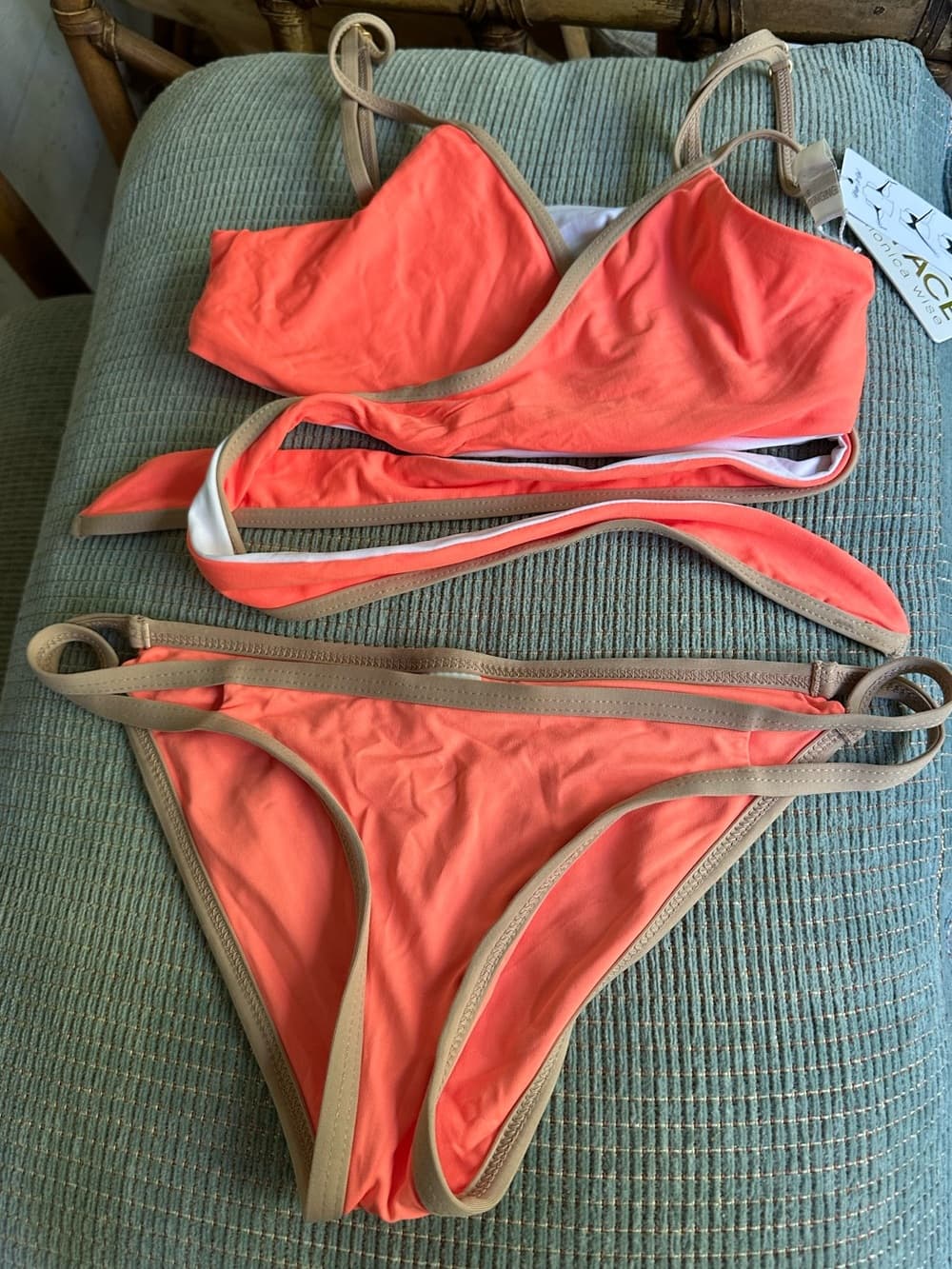 NWT L*Space Chloe Titanium bikini set Sorbet