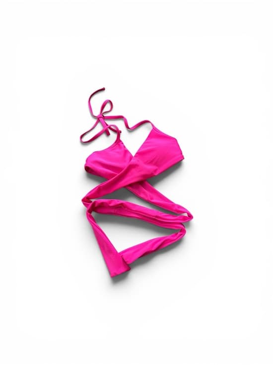 Aerie wrap around bikini top hot pink - Thumbnail 5
