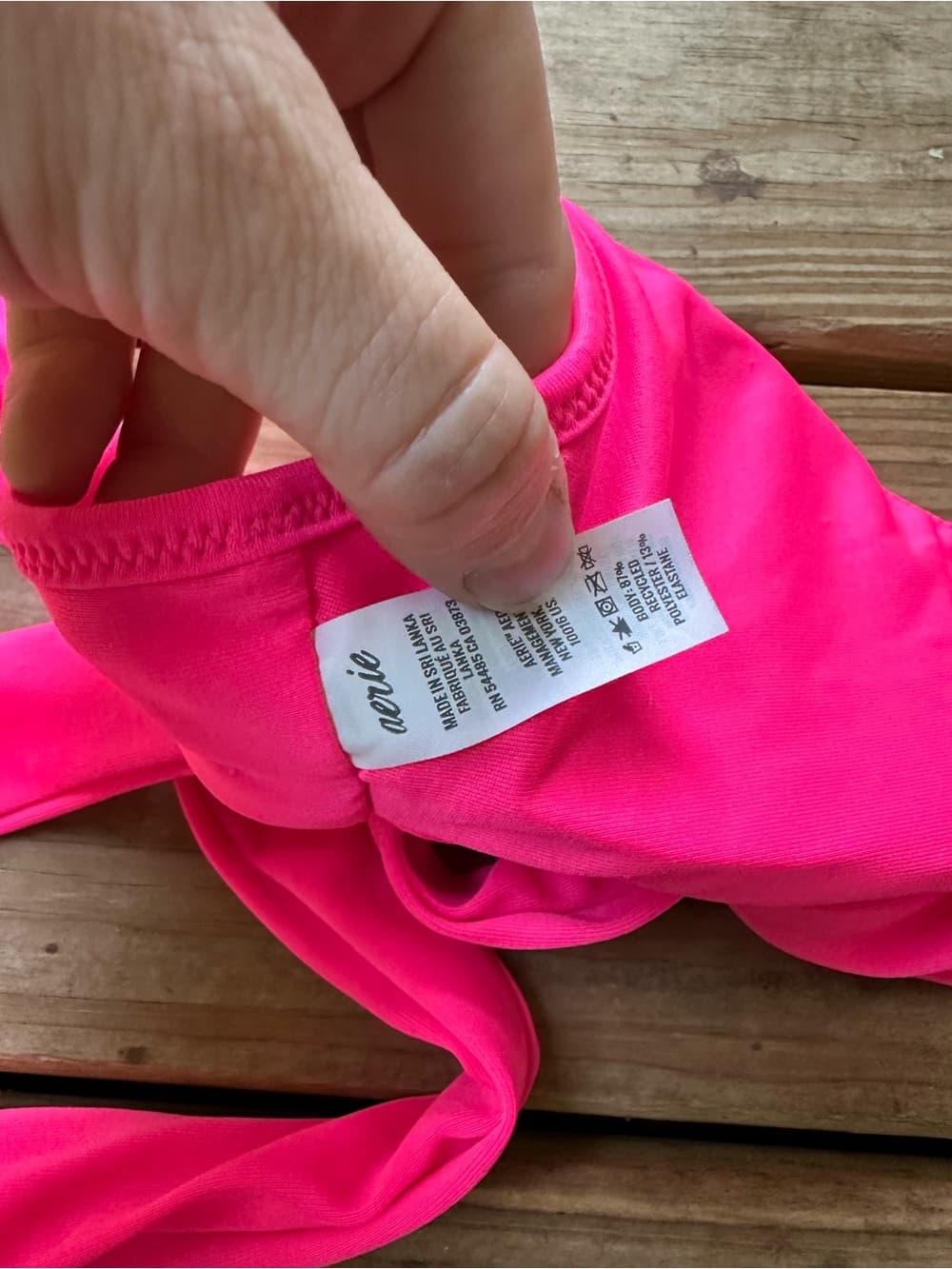 Aerie wrap around bikini top hot pink - Thumbnail 2