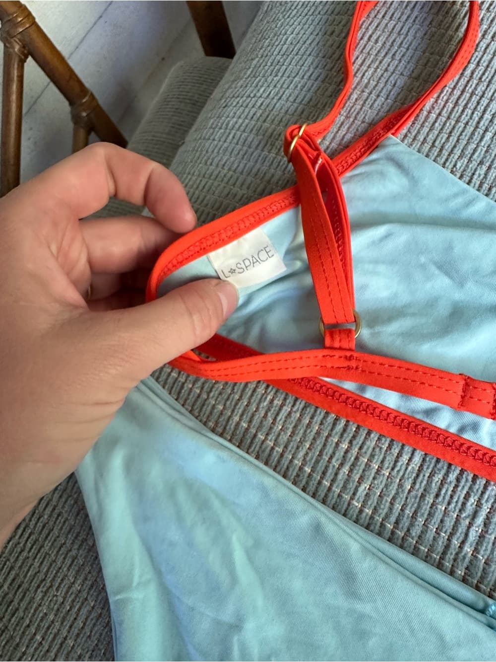 NWOT L*Space Gemma bikini set light turquoise small - Thumbnail 4